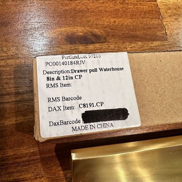 Rejuvenation Drawer Pull Waterhouse Aged Brass 13” Pottery Barn Center 8” & 12” - Picture 7 of 9